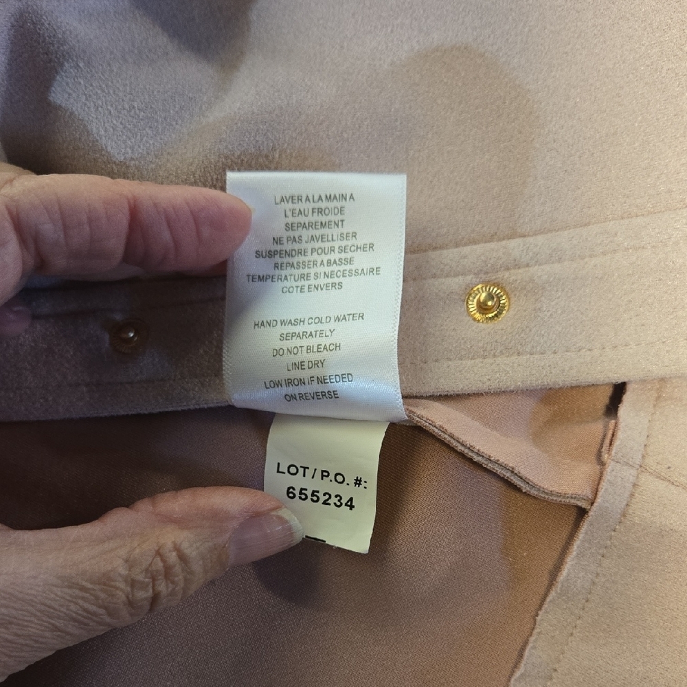 Tribal Jeans Dusty Pink Ultrasuede Utility Jacket - Picture 6 of 11